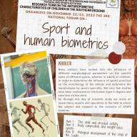 3rd national forum on : Sport and human biometrics